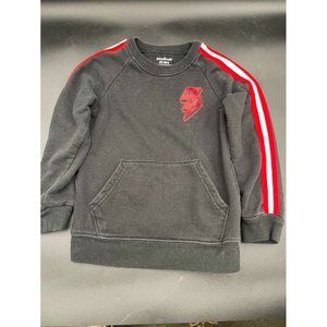 Garanimals Black w/red,white Strip Boys 4T Long Sleeve Sweatshirt Length 17 Inch